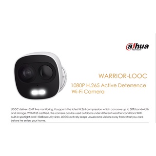 Dahua WARRIOR-LOOC1080PH.265ActiveDeterrenceWi-FiCamera