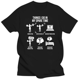 เสื้อยืด พิมพ์ลาย I Do In My Spare Time Powerlifting Powerlifter สําหรับผู้ชาย