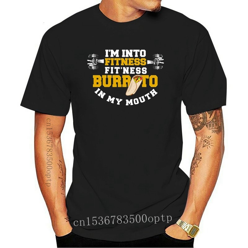 ขายดีขายดี-เสื้อยืดลําลอง-แขนสั้น-พิมพ์ลาย-im-into-fitness-burrito-cute-funny-gyms-workout-สําหรับผู้ชาย-lldmad82alhla