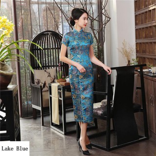 ภาพหน้าปกสินค้าจีนดั้งเดิม กี่เพ้า วินเทจพลัสขนาดชุดหญิงผู้หญิงชุดยาว ที่เกี่ยวข้อง