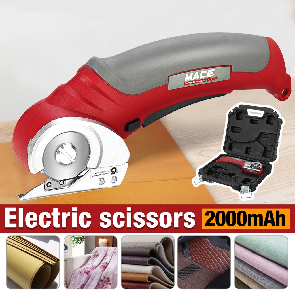 2000mAh Portable Cordless Electric Round Scissors Electric Scissors ...