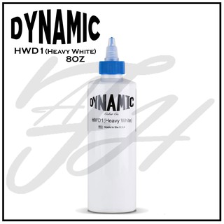 DYNAMIC HWD1 Tattoo Ink White Color หมึกสักไดนามิค หมึกสักลาย สีสัก สีขาวหนัก อเมริกาแท้ ขนาด 8 ออนซ์