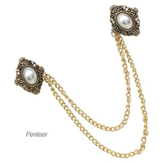 [fenteer] เข็มกลัดโซ่ หลายชั้น ประดับพู่ เครื่องประดับ สําหรับผู้ชาย ให้เป็นของขวัญ