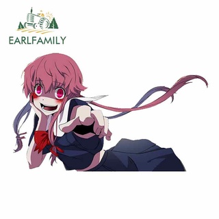 Earlfamily สติกเกอร์กราฟิก Gasai Yuno Mirai Nikki 13 ซม. x 7.9 ซม. สําหรับตกแต่งรถยนต์