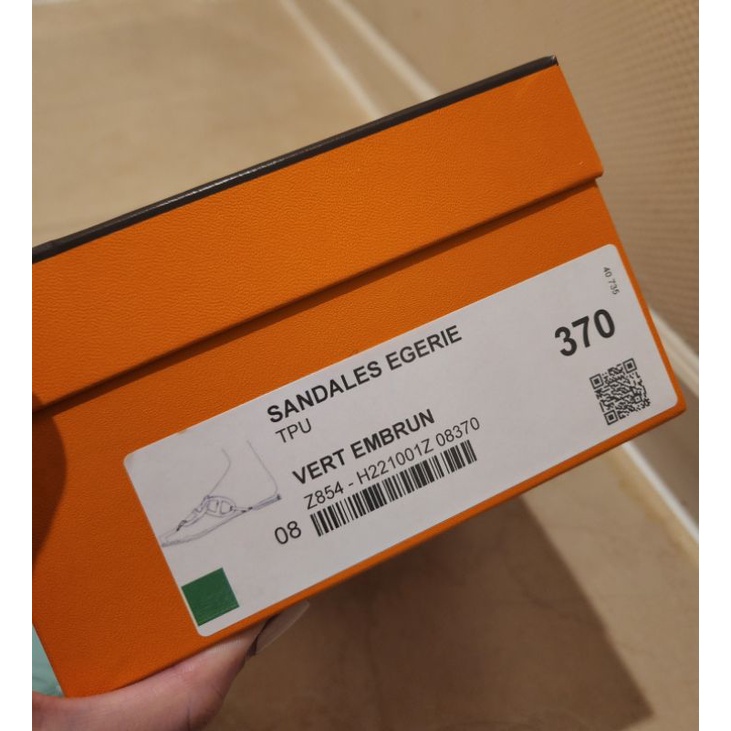 ใหม่-hermes-egerie-sandal-ของเเท้-size-37-สีฟ้า-ของเเท้-หายากมาก