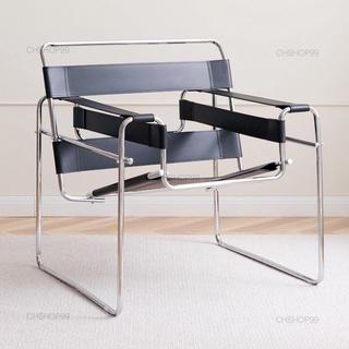 Wassily Chair เก้าอี้หนังสไตล์เกาหลี ดีไซน์สุดเก๋ เก้าอี้มินิมอล เฟอร์นิเจอร์มินิมอล แต่งบ้านมินิมอ  ส่งฟรี