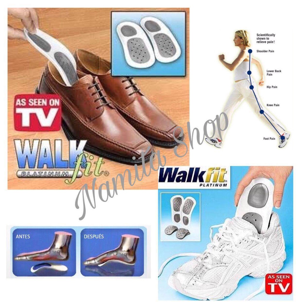 ภาพหน้าปกสินค้าแผ่นเสริมรองเท้า เสริมส้น3ระดับ เท้าไม่เท่ากัน Walk fit platinum แผ่นรองเท้า แผ่นพื้นรองเท้า ลดปวด เท้า อุ้งเท้า รองเท้า จากร้าน aldereverything บน Shopee