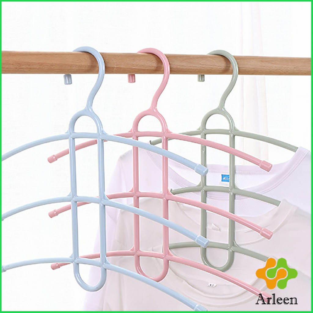 arleen-ไม้แขวนเสื้อ-ก้างปลา-ไม้แขวน-3-ชั้น-portable-hanger
