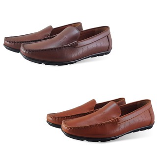 สินค้า FREEWOOD CASUAL SHOES รองเท้าหนังรุ่น 84-951  สีน้ำตาล / สีแทน ( BROWN / TAN )