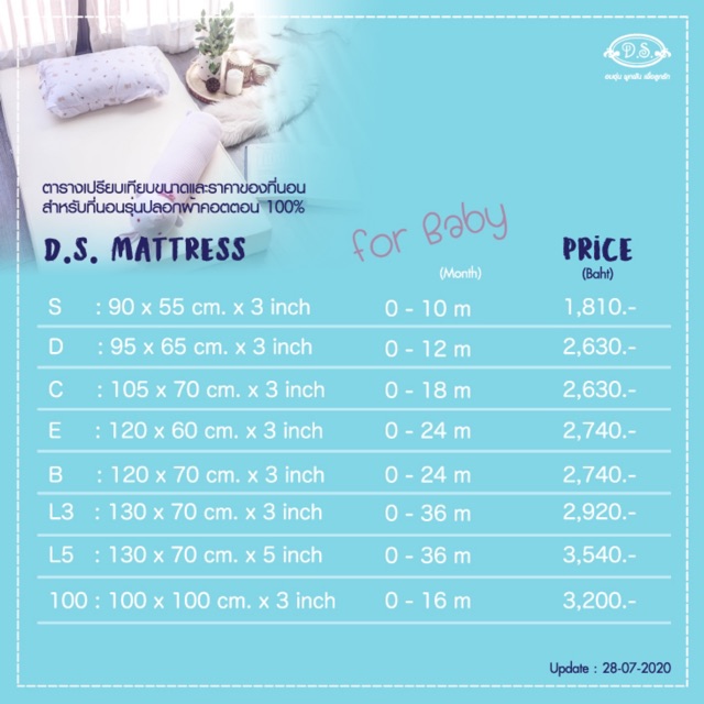 d-s-ที่นอน-size-e-ขนาด-120-x-60-cm-baby-mattress