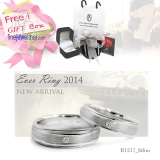 Finejewelthai แหวนเพชร-แหวนเงิน-แหวนคู่-เงินแท้-เพชรแท้-Couple-Diamond-Silver-Wedding-Ring - Diamond_Gift_Set35