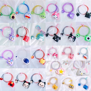 สินค้สพร้อมส่งที่ไทยคะ ชุดพันสายชาร์จพร้อมเคสหัวชาร์ สำหรับ 20w 18w  ถนมสายชาร์จ กันสายหัก