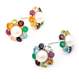 AR-Kang Collection**white pearl, white topaz, Indian, Ruby, Citrine, peridot, Garnet, Green Agate, Diffused star sapphir