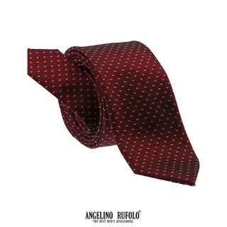 ANGELINO RUFOLO Necktie(NTS-จุด012) เนคไทผ้าไหมทออิตาลี่คุณภาพเยี่ยม ดีไซน์ Dot Pattern สีเขียว/เลือดหมู/โอรส/ชมพู