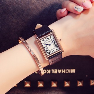 นาฬิกาที่คู่รักใส่۞﹍ของแท้ GUOU นาฬิกาแฟชั่นสตรีสุภาพสตรีนาฬิกาเวอร์ชั่นเกาหลีนาฬิกาแฟชั่นบางเฉียบกันน้ำนาฬิกาคู่นาฬิกาค