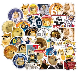 สติ๊กเกอร์ Dogecoin 33 ด็อกคอยน์ 50 ชิ้น เหรียญ น้อง หมา ดอช ด็อก ด็อค คอยน์ คอย Dog coin บิท คอยน์ Bit coin บิด คอย