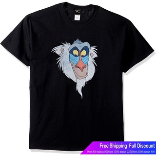 เสื้อยืดผ้าฝ้ายพิมพ์ลาย ดิสนีย์ร์ตูนพิมพ์ฤดูร้อน ย์เสื้อยืด Disney Mens Lion King Rafiki Big Face Graphic T-Shirt Disne