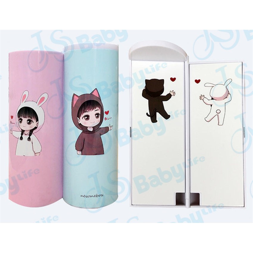 baby-style-กล่องดินสออเนกประสงค์รูปแบบใหม่-มีเครื่องคิดเลขในตัว-มีกระจกตัว-ลายการ์ตูนน่ารัก-รุ่น-z66