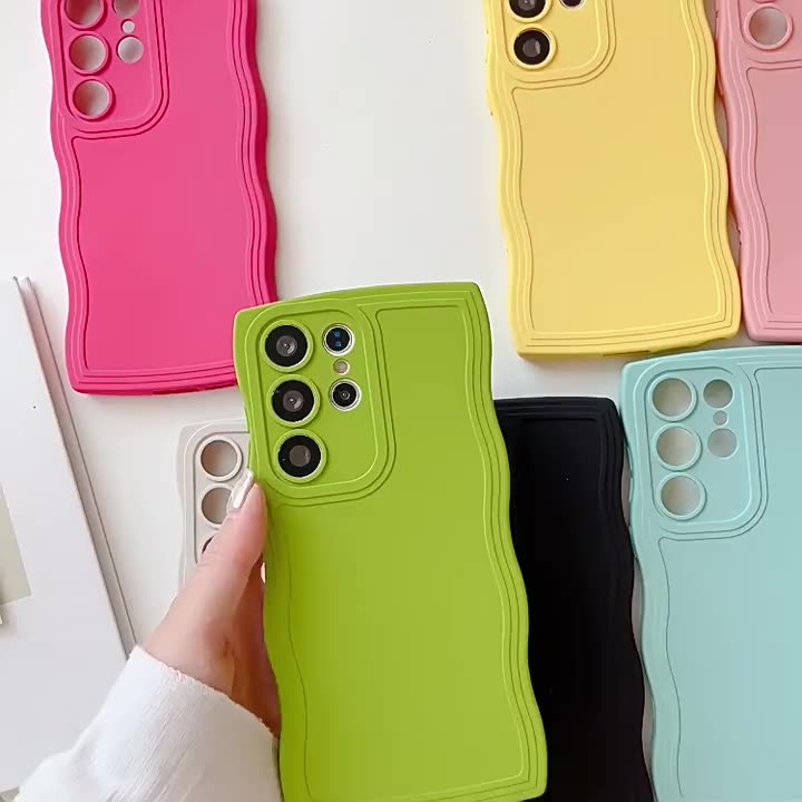 เคสโทรศัพท์มือถือ-ซิลิโคน-tpu-ลายคลื่น-สีแคนดี้-สําหรับ-samsung-galaxy-a23-a52-a52s-a51-4g-a21s-a20s-a30-a20-m22-4g-f22-m20s-m10s