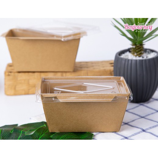 boxjourney-กล่องอาหารกระดาษคราฟพร้อมฝา-ขนาด-600-2100ml-50-ใบ-แพ็ค