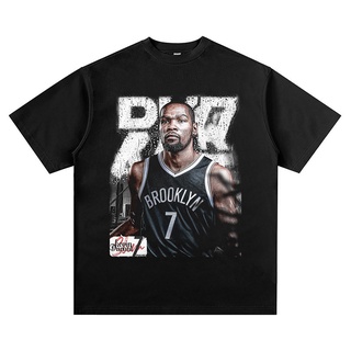 ผ้าฝ้าย 100%COTTONเสื้อยืดแขนสั้น ทรงหลวม พิมพ์ลาย Kevin Durant death สําหรับผู้ชาย และผู้หญิง mm63st8u sizes-5xl
