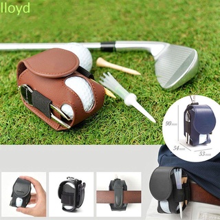 ภาพขนาดย่อของสินค้าLLOYD High Quality Golf Ball Storage Pouch Durable Golf Ball Container Golf Ball Pouch Portable Golf Accessories Mini Leather Sporting Goods Storage Bag Golf Waist Holder Bag/Multicolor