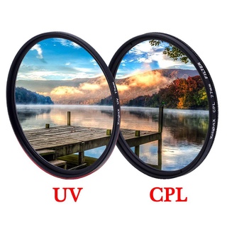 สินค้า Knightx 2in1 UV CPL เลนส์กรองแสง Polarizer 49มม.52มม.55มม.58มม.62มม.67มม.72มม.77มม.สําหรับ D70
