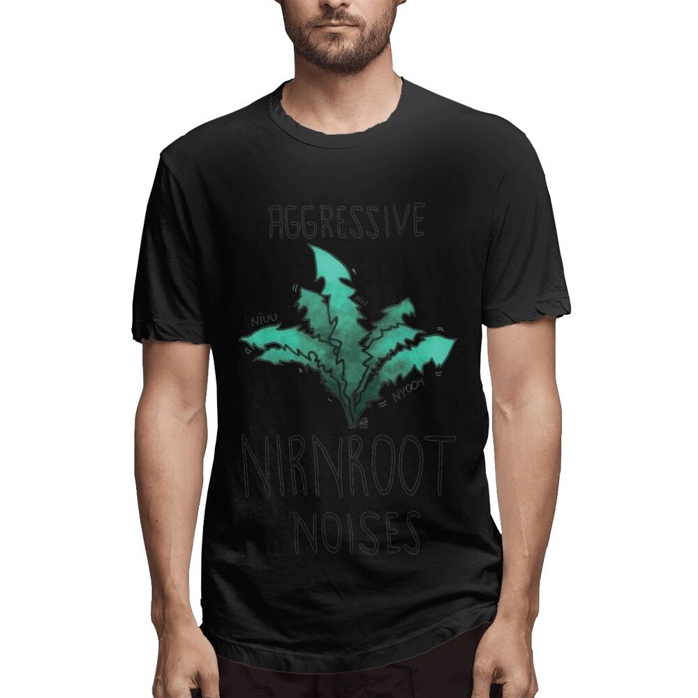 เสื้อยืด-พิมพ์ลาย-aggressive-nirnroot-noises-skyrim-elder-scrolls-your-nirnroot-สําหรับผู้ชาย