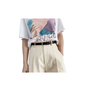 โปรโมชั่น : เข็มขัด เข็มขัดผู้หญิง เข็มขัดสีดำ หนัง PU เข็มขัด สไตล์เกาหลี แบบเรียบง่าย SA4166