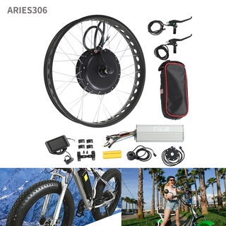 Aries306 ชุดแปลงมอเตอร์ดุมล้อหลังจักรยานไฟฟ้า 72V 3000W 26 นิ้ว พร้อมหน้าจอสี Lcd8H สําหรับหิมะ