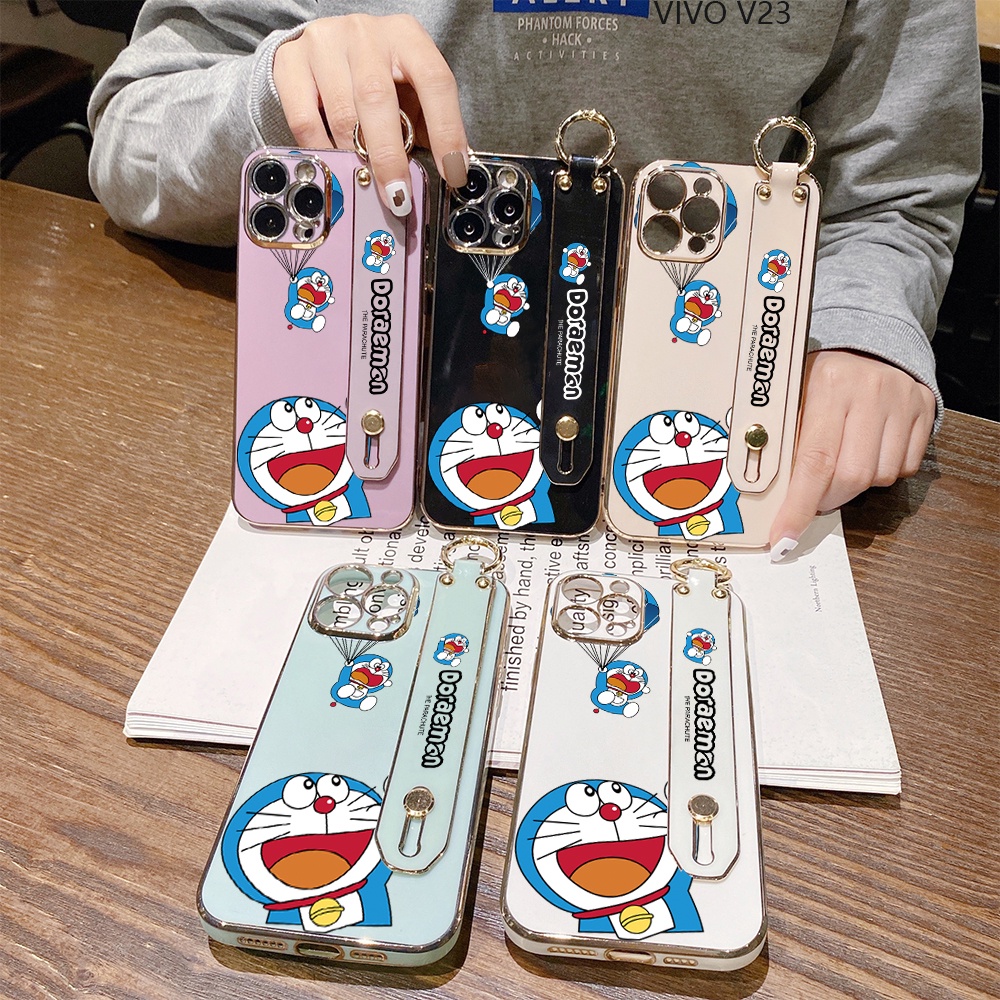 vivo-v23-v25-v25e-v23e-v21-v21e-v20-z1-pro-se-2021-5g-เคสวีโว่-สำหรับ-case-cartoon-cats-wrist-strap-tpu-เคส-เคสโทรศัพท์-เคสมือถือ