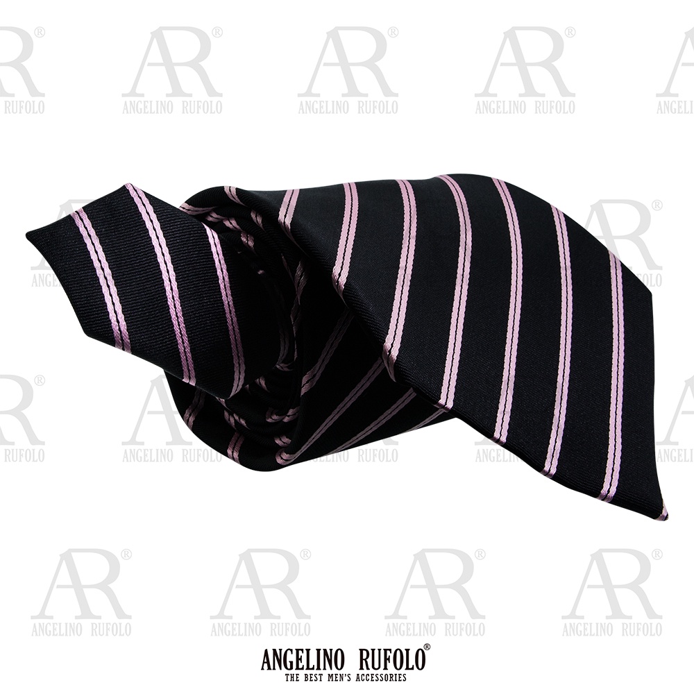 angelino-rufolo-necktie-ntn1750-ทาง-เนคไทผ้าไหมทออิตาลี่คุณภาพเยี่ยม-ดีไซน์-stripes-สีน้ำเงิน-น้ำตาล-ขาว-แดง-ดำ-ม่ว