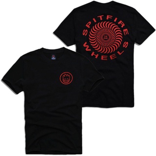 เสื้อยืดผ้าฝ้ายพิมพ์ลายเสื้อยืด Masculina Spitfire Wheels