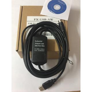 Mitsubishi FX3U series PLC programming cable fx-usb-aw with drive disc ...