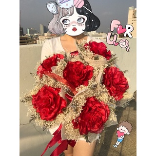 วาเลนไทน์🌹 ช่อดอกกุหลาบแดง ดอกไม้แห้ง เป็นดอกไม้จริง ดอกกุหลาบ ช่อดอกไม้ ของขวัญ วาเลนไทน์ Valentine Day I’m