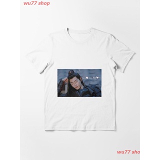 2021 The Untamed Wei WuXian : Xiao Zhan Essential T-Shirt ผู้หญิง ดพิมพ์ลาย ดผ้าเด้ง คอกลม cotton แฟชั่น discount Unisex