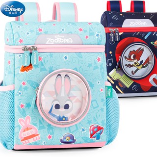 Disney กระเป๋านักเรียนอนุบาลเด็กชายและเด็กหญิงอายุ 2-5 ปีเด็กน่ารักขนาดเล็กกระเป๋าเป้สะพายหลังเด็กน้ำหนักเบา 6