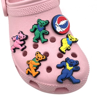 Crocs Jibbitz Grateful dead DIY กระดุมเสน่ห์รองเท้า