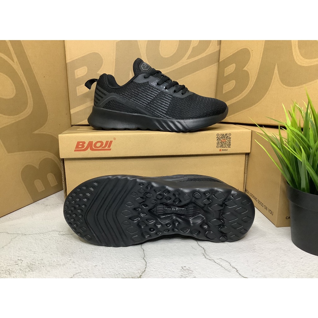 baoji-ลิขสิทธิ์แท้-w-รองเท้าผ้าใบผู้หญิงยี่ห้อบาโอจิ-baoji-รุ่นbjw-843-สีดำล้วน-all-black-size-37-41