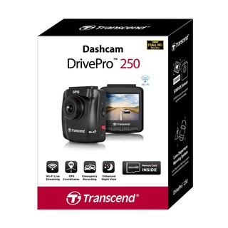 Transcend กล้องติดรถยนต์ DrivePro 250 (DP250A) Wi-Fi + GPS + Free MEM 32GB FullHD1080p ประกันศูนย์ 2 ปี (TS-DP250A-32G)