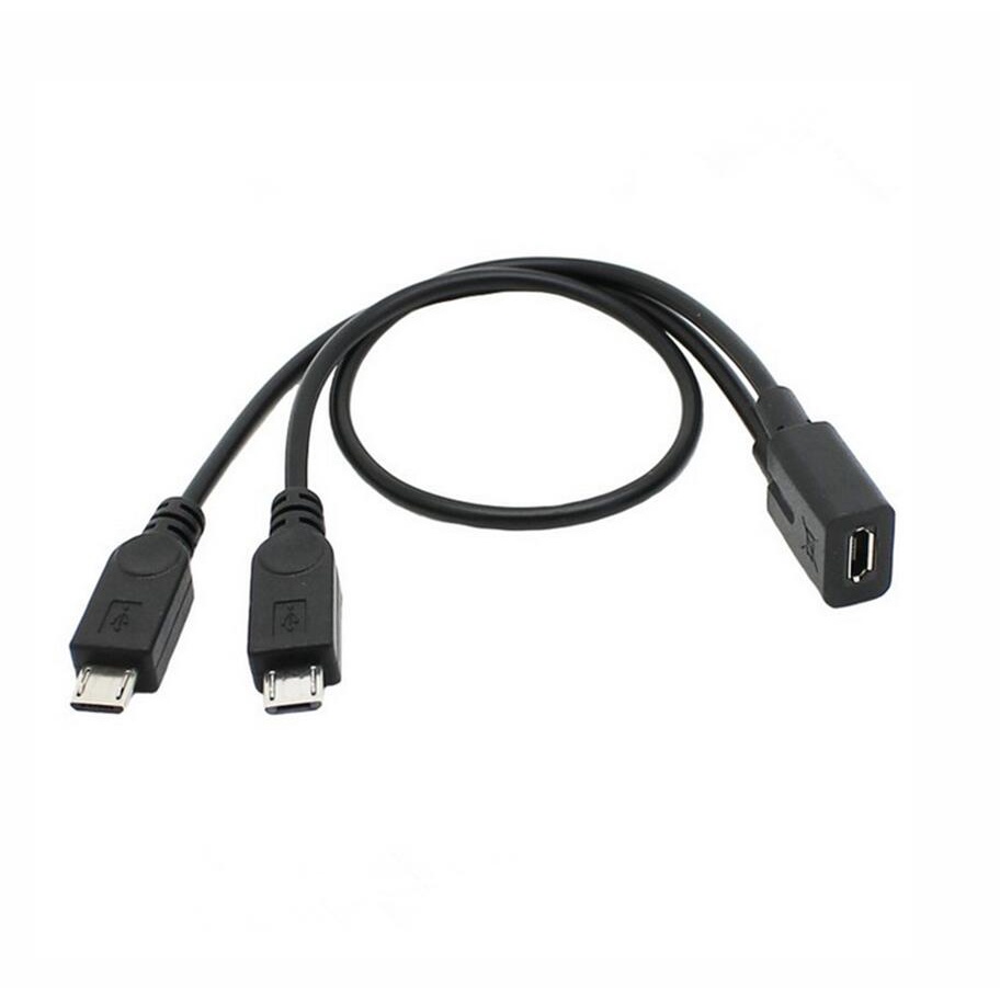 อะแดปเตอร์สายเคเบิ้ล USB Micro USB One Point Two v8 Female to Two Male ...