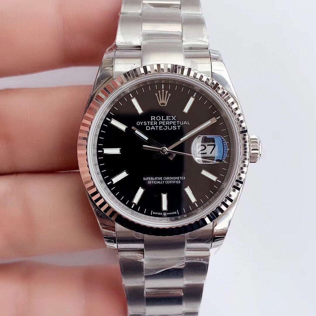 พรี-ราคา12300-rolex-datejust-36mm-นาฬิกาแฟชั่น-ผู้ชาย-m126233-นาฬิกาแบรนด์เนม-เงิน-เพชร