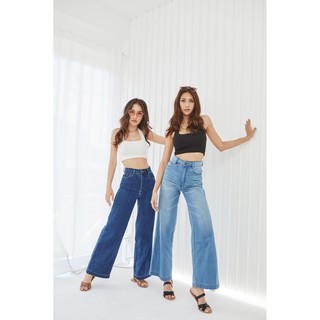 CANDY กางเกงยีนส์เอวสูงทรง Wide lag ( #DaisyJeans )