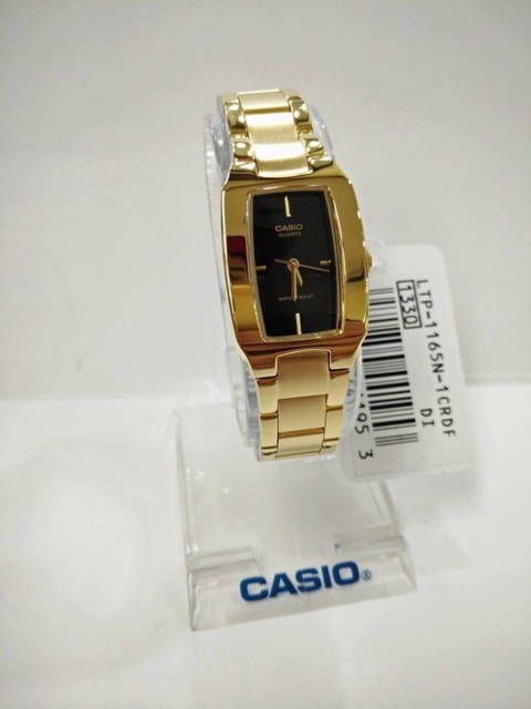 casio-ltp-1165n-ของแท้-ตัวเรือนสีทองระบบเข็มกันน้ำมีหน้าปัดให้เลือกทั้งหน้าปัดทอวและหน้าปัดดำ