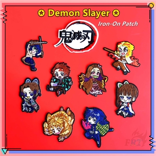 แผ่นแพทช์รีดติดเสื้อ ลายการ์ตูนอนิเมะ Demon Slayer Series 02 Tanjirou Nezuko Zenitsu Inosuke Diy 1 ชิ้น
