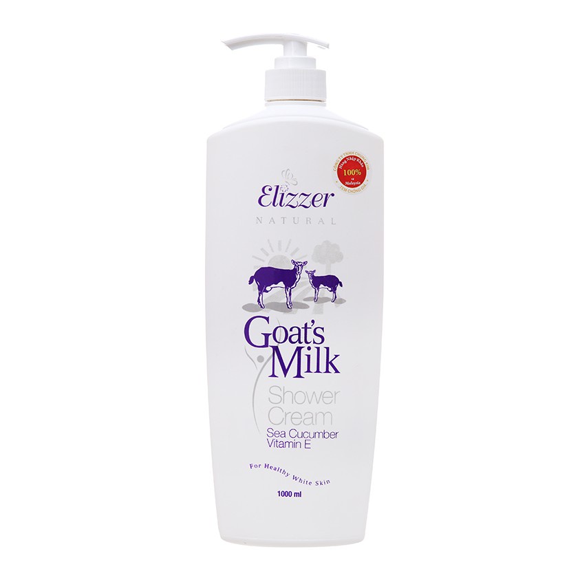 สบู่เหลวอาบน้ำสูตรธรรมชาติผสมน้ำนมแพะ-goat-milk-shower-cream-by-elizzer