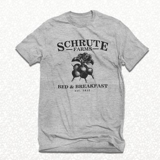 เสื้อยืดพิมพ์ลาย Schrute Farms the office tv show dunder mifflin dwight beets สําหรับผู้ชาย