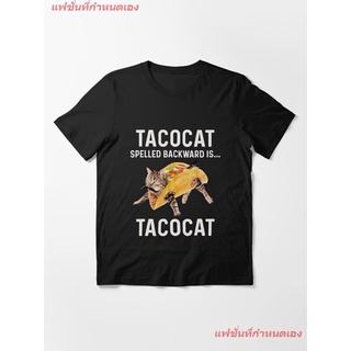 เสื้อยืดผ้าฝ้ายพิมพ์ลายขายดี Tacocat Essential T-Shirt เสื้อยืดแขนสั้น overside เสื้อยืดผู้หญิง เสื้อยืดผู้ชาย เสื้อยืดพ