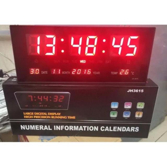นาฬิกาดิจิตอล LED แขวนติดผนัง Number Clock แขวนผนัง รุ่น 3615 นาฬิกา