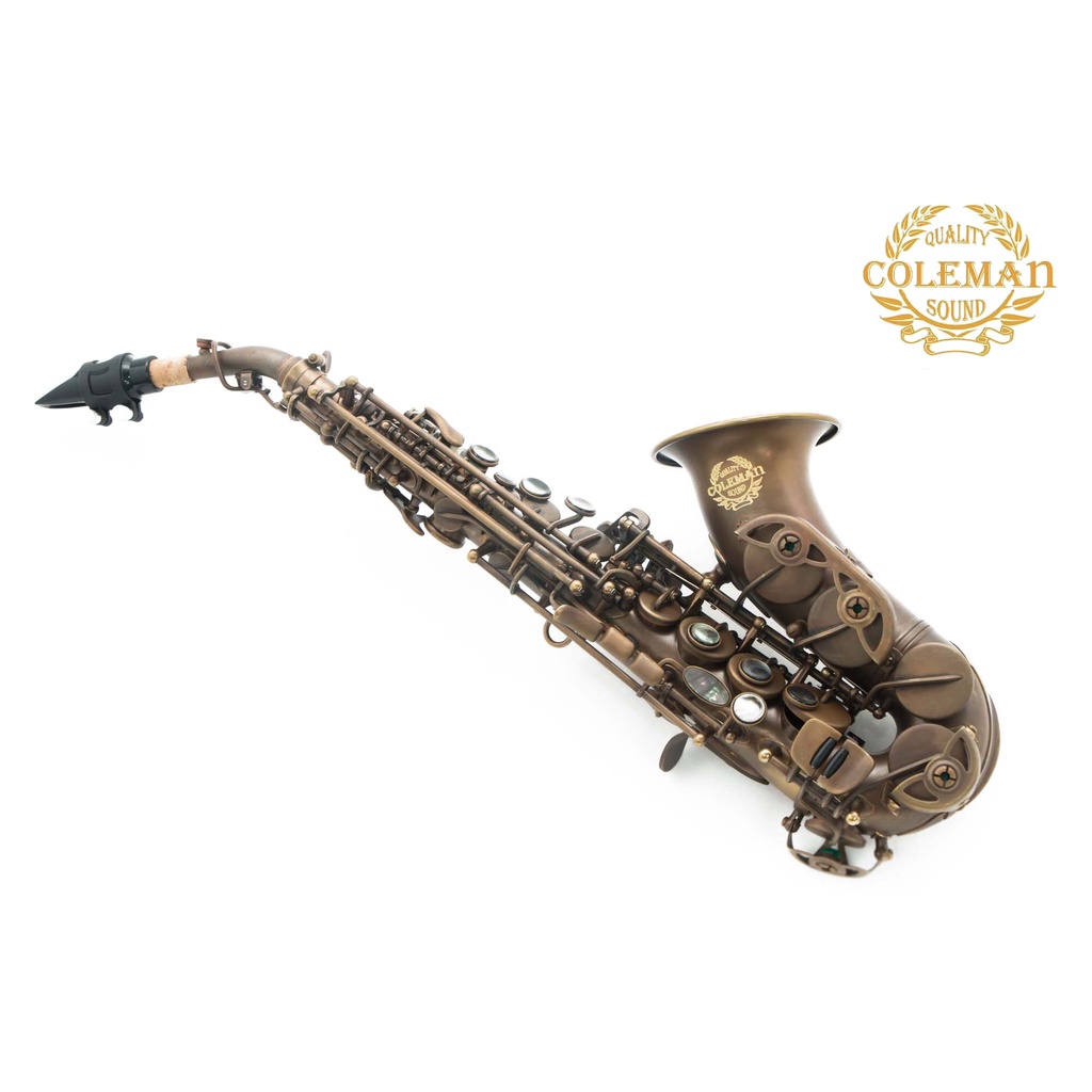 แซกโซโฟน-saxophone-curved-soprano-coleman-cl-335s-antique-red